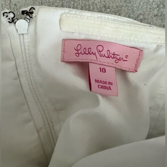 Lilly Pulitzer Bowen Resort White Lorac Embroidered Panel Dress, Size 10 - Picture 7 of 12